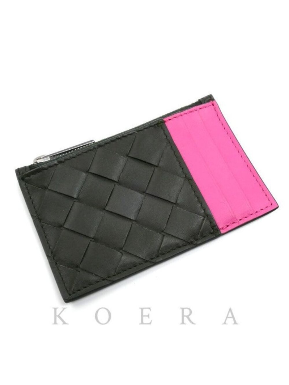 Bottega Veneta Fragment Case Intrecciato Card Camping Bubblegum